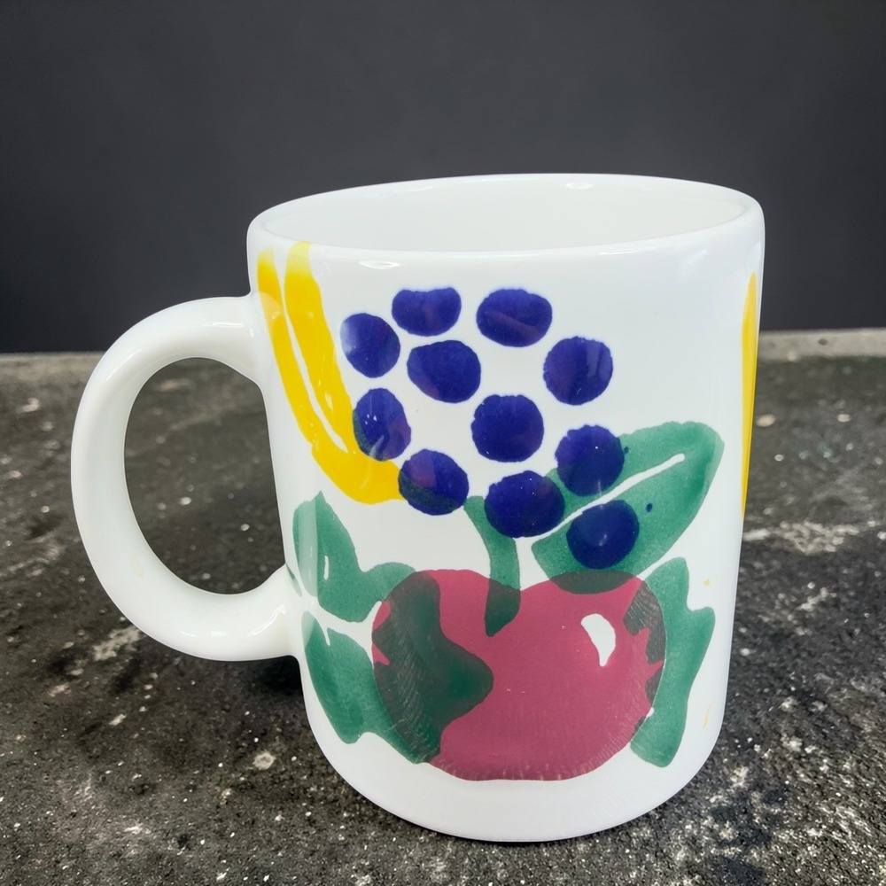 Waechtersbach Spain‎ Fruit Coffee Mug Cup Ceramic White Ceramic Pear READ